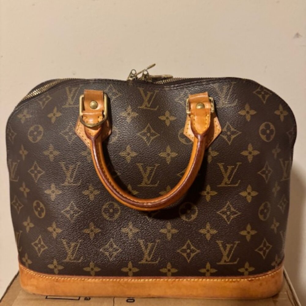 Louis Vuitton Alma Shoulder Bag PM Brown Leather